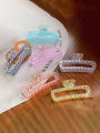 thumb Trend Geometric Resin Multi Color Jaw Hair Claw 0