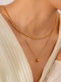 thumb Stainless steel Ball Minimalist Double Layer Bead Chain Necklace 1
