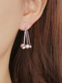 thumb 925 Sterling Silver Round Bead Ball Trend Drop Earring 1