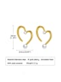 thumb Stainless steel Imitation Pearl Heart Minimalist Stud Earring 2