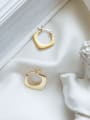 thumb Sterling Silver with geometric simplicity and golden ear studs earring 0
