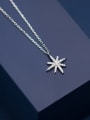 thumb 925 Sterling Silver Rhinestone  Star Dainty Necklace 2
