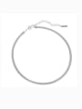 thumb 925 Sterling Silver Minimalist Snake Bone Chain Necklace 0