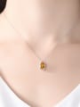 thumb 925 Sterling Silver Cubic Zirconia  long water drop pendant Necklace 1
