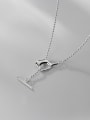 thumb 925 Sterling Silver Geometric Minimalist Bead  Chain Necklace 1