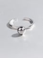 thumb 925 Sterling Silver Smooth Line Bell Minimalist Midi Ring 0