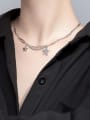 thumb 925 Sterling Silver Star Vintage Multi Strand Necklace 0