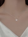 thumb 925 Sterling Silver Cubic Zirconia Leaf Minimalist Necklace 1