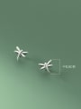 thumb 925 Sterling Silver Dragonfly Minimalist Stud Earring 2