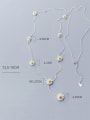 thumb 925 Sterling Silver Flower Minimalist Long Strand Necklace 3