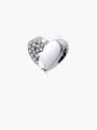 thumb 925 Sterling Silver With White Gold Plated Minimalist Heart  Pendants charms 1