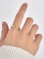 thumb Brass Geometric Minimalist Band Ring 1