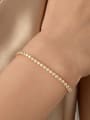 thumb 925 Sterling Silver Cubic Zirconia Geometric Dainty Link Bracelet 1