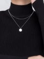 thumb 925 Sterling Silver Geometric Vintage Multi Strand Necklace 3
