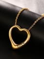 thumb Stainless steel Hollow Heart Minimalist Necklace 3