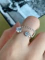 thumb 925 Sterling Silver Chain zirconium diamond ring 1