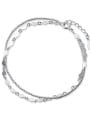 thumb 925 Sterling Silver  Fashion Simple Round Chain Strand Bracelet 0