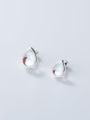 thumb 925 Sterling Silver Opal Water Drop Minimalist Stud Earring 3