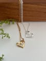 thumb 925 Sterling Silver Hollow  Heart Minimalist Necklace 0