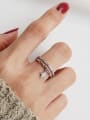 thumb 925 Sterling Silver Cubic Zirconia  Micro Set Star  Minimalist Stackable Ring 0