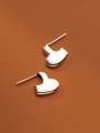 thumb 925 Sterling Silver Irregular Minimalist Drop Earring 0