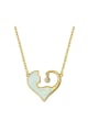 thumb 925 Sterling Silver Opal Heart Minimalist Necklace 0