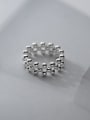 thumb 925 Sterling Silver Bead Round Vintage Band Ring 1