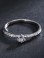 thumb 925 Sterling Silver Cubic Zirconia Round Vintage Band Ring 3