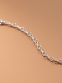 thumb 925 Sterling Silver Geometric Minimalist Link Bracelet 2
