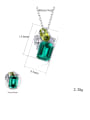 thumb 925 Sterling Silver Cubic Zirconia Geometric Dainty Necklace 4