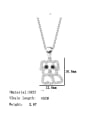 thumb 925 Sterling Silver Cubic Zirconia Dog Cute Necklace 3