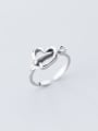 thumb 925 Sterling Silver Hollow Heart Minimalist Free Size Ring 1
