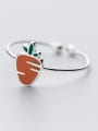 thumb 925 Sterling Silver Cute carrot Band Ring 0