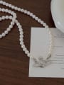 thumb 925 Sterling Silver Freshwater Pearl Planet Vintage Beaded Necklace 3