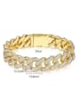 thumb Brass Cubic Zirconia Geometric Luxury Link Bracelet 4