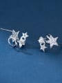 thumb 925 Sterling Silver Cubic Zirconia Star Dainty Clip Earring 3