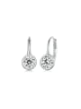 thumb 925 Sterling Silver Moissanite Geometric Minimalist Hook Earring 0