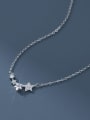 thumb 925 Sterling Silver Cubic Zirconia Pentagram Dainty Necklace 2