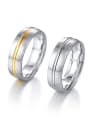 thumb Stainless steel Round Minimalist Couple Ring 0