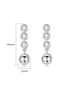 thumb Brass Bead Geometric Minimalist Drop Earring 2