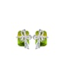 thumb 925 Sterling Silver Glass Stone Christmas Gift Box Dainty Stud Earring 0