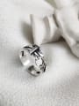 thumb 925 Sterling Silver T  Letter Vintage  Free Size Ring 1
