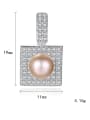 thumb 925 Sterling Silver Cubic Zirconia Square Trend Stud Earring 4