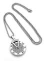 thumb Stainless steel  Chain Alloy Geometric  Pendant  Hip Hop Long Strand Necklace 0