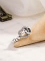 thumb 925 Sterling Silver Cubic Zirconia Hollow Heart Vintage Midi Ring 3