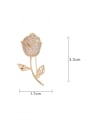 thumb Brass Cubic Zirconia Flower Luxury Brooch 2