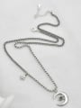 thumb Vintage Sterling Silver With Antique Silver Plated Simplistic Moon Power Necklaces 1