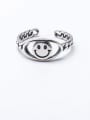 thumb 925 Sterling Silver Vintage  Smiling Face Band Ring 0