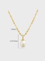 thumb 925 Sterling Silver Freshwater Pearl Water Drop Minimalist Necklace 3