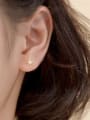 thumb 925 Sterling Silver Asymmetry Tassel Trend Stud Earring 1